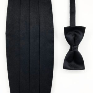 cefai black bow black cummerbund