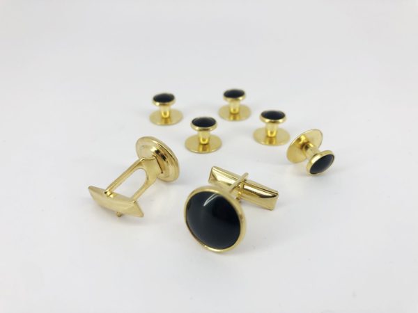 cefai cufflinks 4 black gold